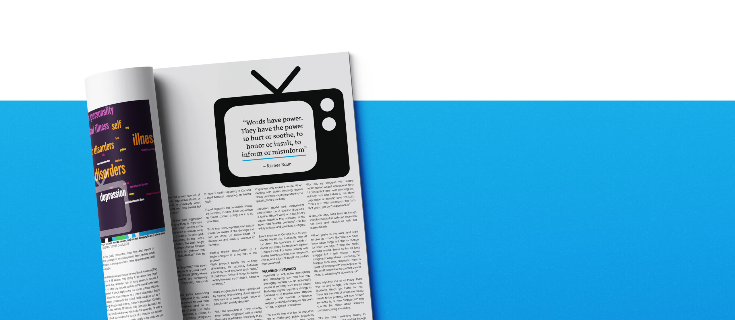 An image of an Article 1 Essay, showing text with a graphic of an old television displaying an advertisement